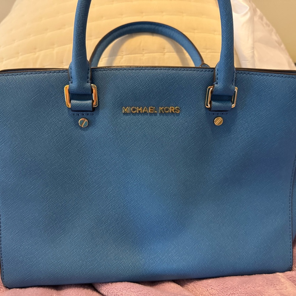 Michael Kors Heritage Blue Selma Satchel